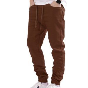 Men's Drawstring Harem Jogger Pants Mocha
